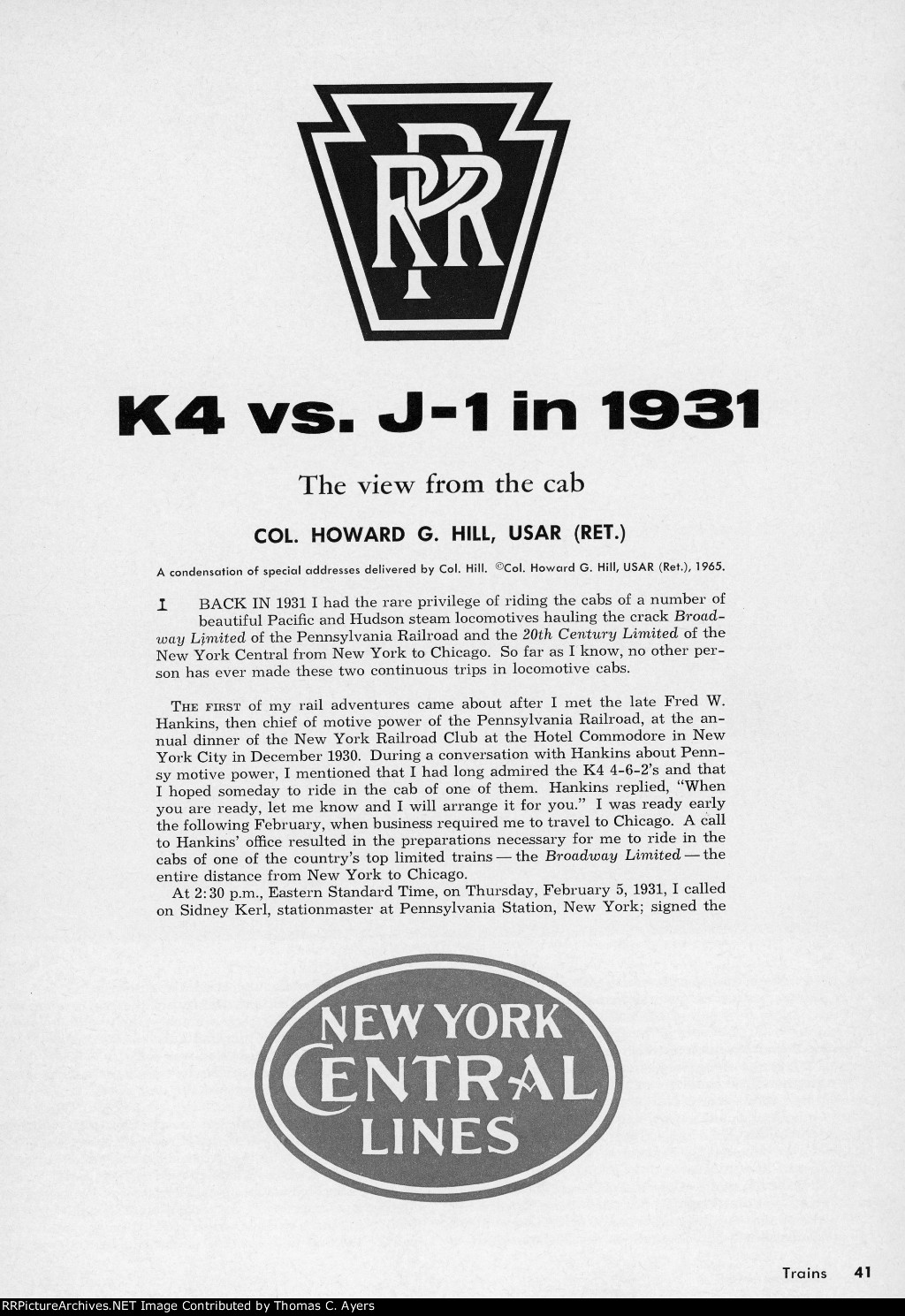 "K4 vs. J-1 In 1931," Page 41, 1968